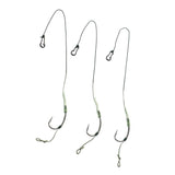 Maxbell Carp Fishing Hook Link Braided Line Hair Rigs Hand Tied Terminal Tackle 6#