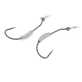 Maxbell 10pcs High Carbon Steel Weighted Wide Gap Spring Fishing Hook with Twistlock