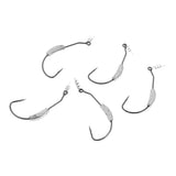 Maxbell 10pcs High Carbon Steel Weighted Wide Gap Spring Fishing Hook with Twistlock