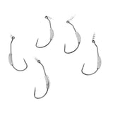 Maxbell 10pcs High Carbon Steel Weighted Wide Gap Spring Fishing Hook with Twistlock