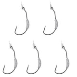 Maxbell 10pcs High Carbon Steel Weighted Wide Gap Spring Fishing Hook with Twistlock
