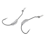 Maxbell 10pcs High Carbon Steel Weighted Wide Gap Spring Fishing Hook with Twistlock