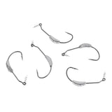 Maxbell 10pcs High Carbon Steel Weighted Wide Gap Spring Fishing Hook with Twistlock