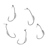 Maxbell 10pcs High Carbon Steel Weighted Wide Gap Spring Fishing Hook with Twistlock