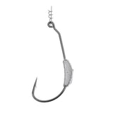 Maxbell 10pcs High Carbon Steel Weighted Wide Gap Spring Fishing Hook with Twistlock
