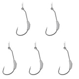 Maxbell 10pcs High Carbon Steel Weighted Wide Gap Spring Fishing Hook with Twistlock