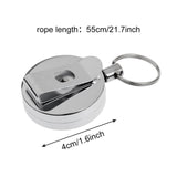 Maxbell 10 Pieces Retractable Badge Reel ID Holder Fishing Lanyard Reel Card Holder