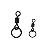 Maxbell 100Pcs Carp Fishing Swivels Micro Hook Ring Swivels Connector Chod Rig