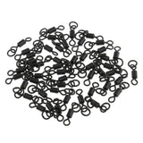 Maxbell 100Pcs Carp Fishing Swivels Micro Hook Ring Swivels Connector Chod Rig
