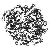 Maxbell 100Pcs Carp Fishing Swivels Micro Hook Ring Swivels Connector Chod Rig