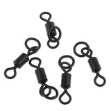 Maxbell 100Pcs Carp Fishing Swivels Micro Hook Ring Swivels Connector Chod Rig