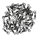 Maxbell 100Pcs Carp Fishing Swivels Micro Hook Ring Swivels Connector Chod Rig