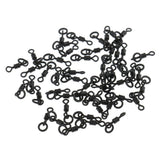 Maxbell 100Pcs Carp Fishing Swivels Micro Hook Ring Swivels Connector Chod Rig