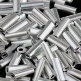 Maxbell 200Pcs Single Aluminum Barrel Fishing Crimp Sleeves Tube Wire Leader Sleeve