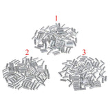 Maxbell 200Pcs Single Aluminum Fishing Crimp Sleeves Wire Leader Sleeve Connectors