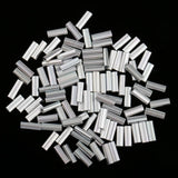 Maxbell 200Pcs Single Aluminum Barrel Fishing Crimp Sleeves Tube Wire Leader Sleeve