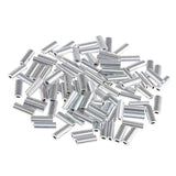 Maxbell 200Pcs Single Aluminum Fishing Crimp Sleeves Wire Leader Sleeve Connectors