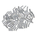 Maxbell 200Pcs Single Aluminum Fishing Crimp Sleeves Wire Leader Sleeve Connectors
