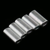 Maxbell 200Pcs Single Aluminum Fishing Crimp Sleeves Tube Fishing Tackle Sleeves