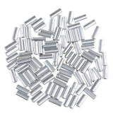 Maxbell 200Pcs Single Aluminum Fishing Crimp Sleeves Tube Fishing Tackle Sleeves