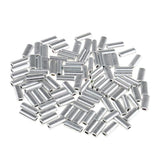 Maxbell 200Pcs Single Aluminum Fishing Crimp Sleeves Tube Fishing Tackle Sleeves