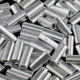 Maxbell 200Pcs Single Aluminum Fishing Crimp Sleeves Wire Leader Sleeve Connectors