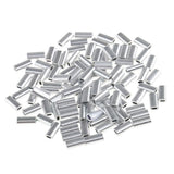 Maxbell 200Pcs Single Aluminum Barrel Fishing Crimp Sleeves Tube Wire Leader Sleeve
