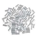 Maxbell 200Pcs Single Aluminum Fishing Crimp Sleeves Tube Fishing Tackle Sleeves