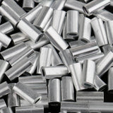 Maxbell 200Pcs Single Aluminum Fishing Crimp Sleeves Tube Fishing Tackle Sleeves