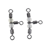 Maxbell Stainless Steel 3-WAY Terminal Tackle Rolling T Swivel Lure Fishing Tool