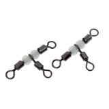 Maxbell 40pcs Stainless Steel 3 Way Triple Barrel Swivel Fishing Connector 23mm 28mm