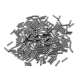Maxbell 400 Pieces Single Barrel Copper Crimp Sleeves Fishing Crimps for Rig Making