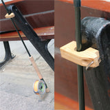 Maxbell 4pcs Wooden Fly Fishing Rod Rack Holder Magnetic Rod Guard Transport System
