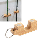 Maxbell 8pcs Wooden Fly Fishing Rod Rack Holder Magnetic Rod Guard Transport System