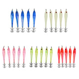 Maxbell 10pcs Squid Lure Jig Hook Lure Hard Plastic Baits Glow in Dark Fishing Tool