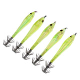 Maxbell Noctilucent Squid Lures Cuttlefish Saltwater Fishing Lure Hook Bait Yellow