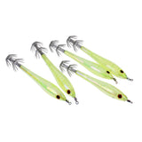 Maxbell 25Pcs Noctilucent Squid Lures Cuttlefish Saltwater Fishing Lure Hook Baits, Glow in Dark - Aladdin Shoppers