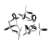 Maxbell 20Pcs Ceramic Eye Rings Fishing Rod Guides Tips Stainless Steel Frame