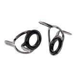 Maxbell 20Pcs Ceramic Eye Rings Fishing Rod Guides Tips Stainless Steel Frame
