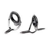 Maxbell 20Pcs Ceramic Eye Rings Fishing Rod Guides Tips Stainless Steel Frame