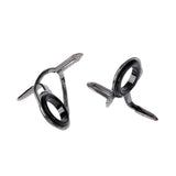 Maxbell 20Pcs Ceramic Eye Rings Fishing Rod Guides Tips Stainless Steel Frame