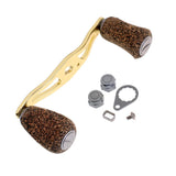 Maxbell Carbon Fiber Fishing Reel Handle Wood Knob for Baitcasting Reel 85mm Gold - Aladdin Shoppers