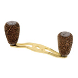 Maxbell Carbon Fiber Fishing Reel Handle Wood Knob for Baitcasting Reel 85mm Gold