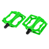 Maxbell Integrally-molded Bike Bicycle Pedals 9/16" Bearing Platform Pedals Green - Aladdin Shoppers