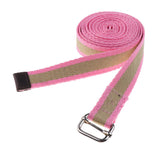 Maxbell Maxbell Yoga Stretch Strap D-Ring Belt Band Fitness Leg Exercise Training Pink khaki