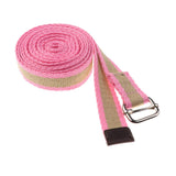 Maxbell Maxbell Yoga Stretch Strap D-Ring Belt Band Fitness Leg Exercise Training Pink khaki