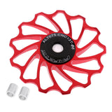 Maxbell Maxbell Bike Jockey Wheel Bicycle Ceramic Bearing Rear Derailleur Pulley 13T Red