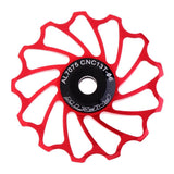 Maxbell Maxbell Bike Jockey Wheel Bicycle Ceramic Bearing Rear Derailleur Pulley 13T Red