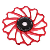 Maxbell Maxbell Bike Jockey Wheel Bicycle Ceramic Bearing Rear Derailleur Pulley 13T Red