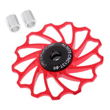 Maxbell Maxbell Bike Jockey Wheel Bicycle Ceramic Bearing Rear Derailleur Pulley 13T Red